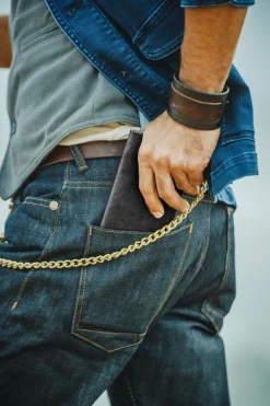 Men &SONS Leather Goods>Black Leather Wallet