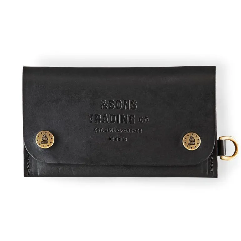 Men &SONS Leather Goods>Black Leather Wallet