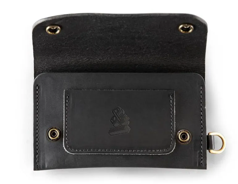 Men &SONS Leather Goods>Black Leather Wallet