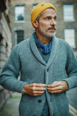 Men &SONS Scarves>Blue Dot Organic Japanese Scarf