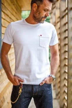 Men &SONS Tops>Boxer Pocket T-Shirt White
