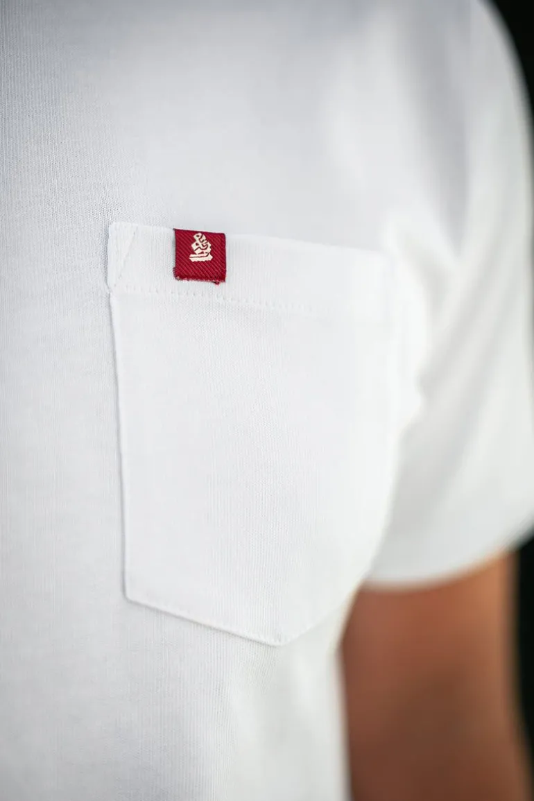 Men &SONS Tops>Boxer Pocket T-Shirt White