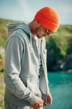 Men &SONS Knitwear>Bright Orange Atlantic Watch Cap / Beanie