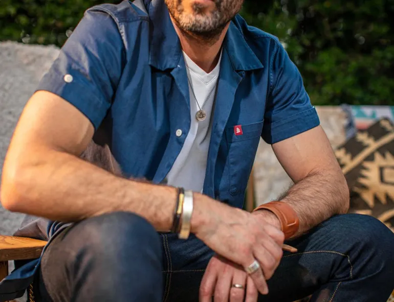 Men &SONS Tops>Classic White V-Neck T-Shirt