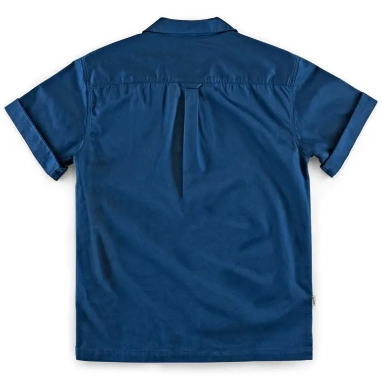 Men &SONS Tops>Club Shirt Koi Carp Embroidered Blue