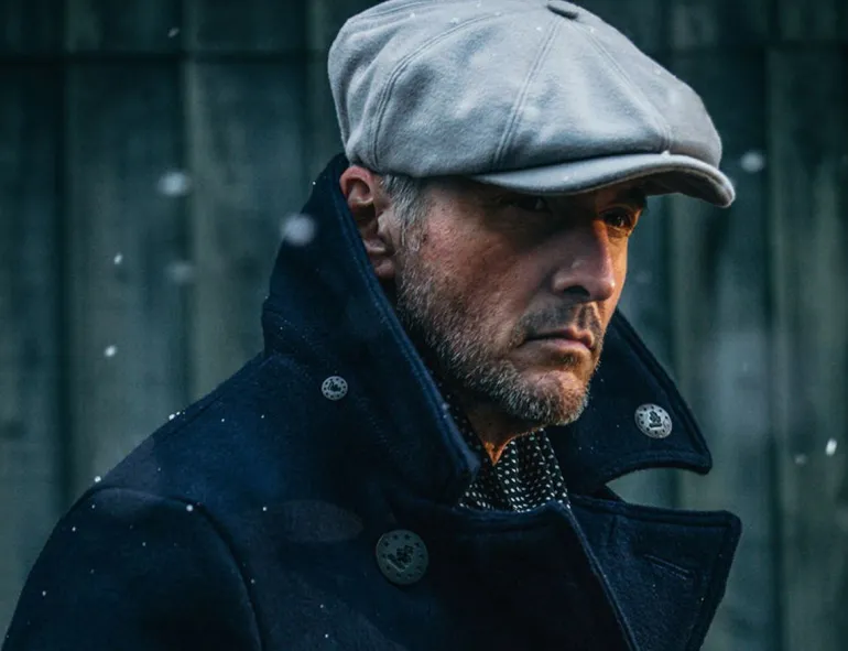 Men &SONS Headwear>Jackson Traditional Baker Boy Hat - Light Grey