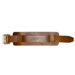 Men &SONS Leather Goods>Leather Watch / Wrist Cuff Tan