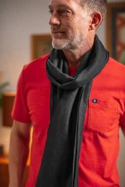 Men &SONS Knitwear>Outlaw Scarf Black