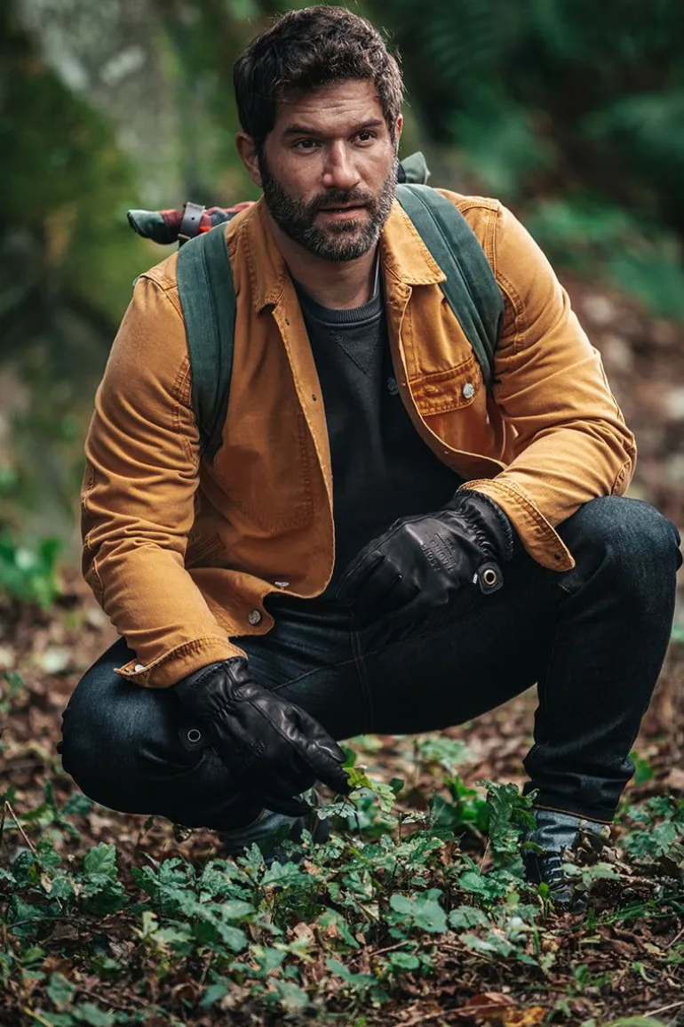 Men &SONS Leather Goods>Adventure Gloves Black