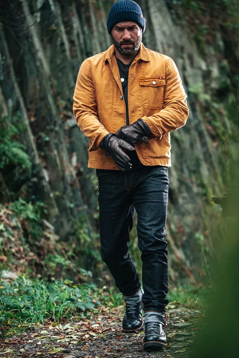 Men &SONS Leather Goods>Adventure Gloves Black