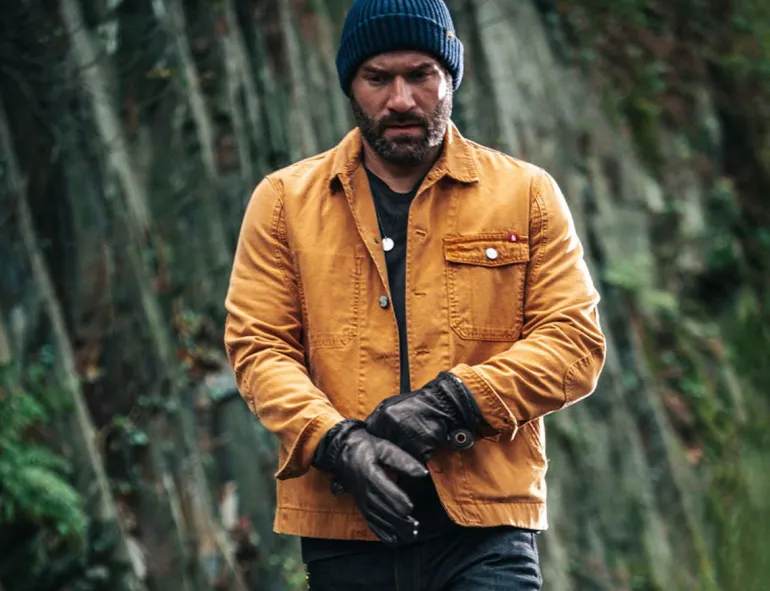 Men &SONS Leather Goods>Adventure Gloves Black