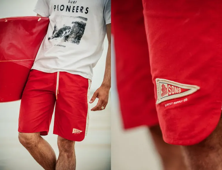 Men &SONS Bottoms & Shorts>Bodhi Boardshorts Red