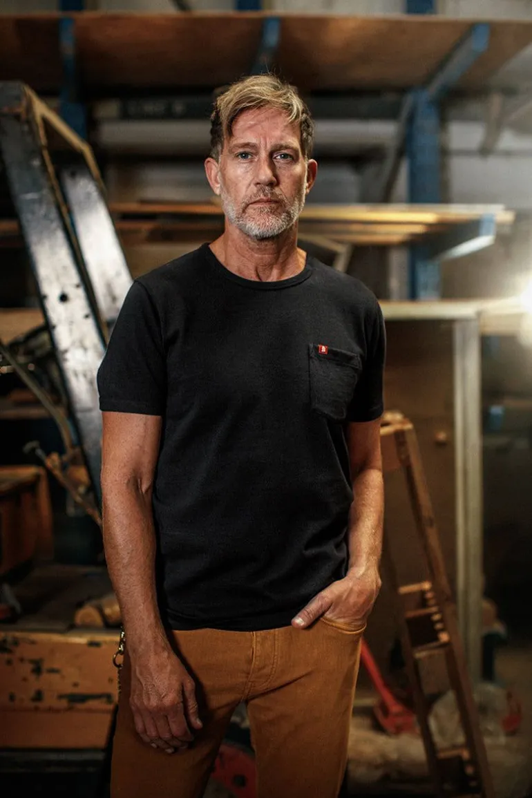 Men &SONS Tops>Boxer Pocket T-Shirt Black