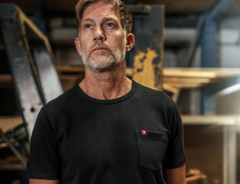 Men &SONS Tops>Boxer Pocket T-Shirt Black