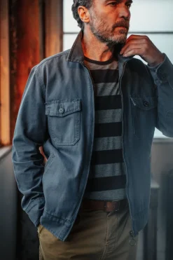 Men &SONS Jackets & Coats>Cab Coat Churchill Blue