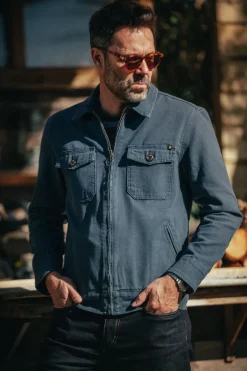 Men &SONS Jackets & Coats>Cab Coat Churchill Blue