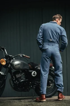 Men &SONS Bottoms & Shorts>Churchill Coveralls Dark Denim