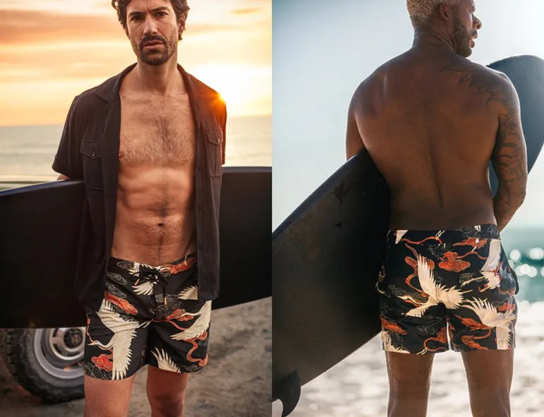 Men &SONS Bottoms & Shorts>Crown Swim Shorts Black