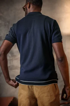 Men &SONS Tops>Dean Polo Navy