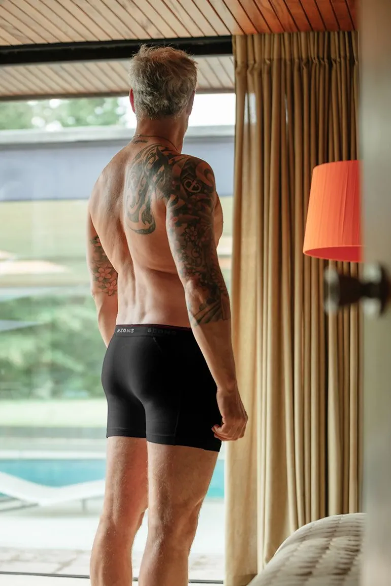 Men &SONS Tops>Essentials Boxer Shorts Black