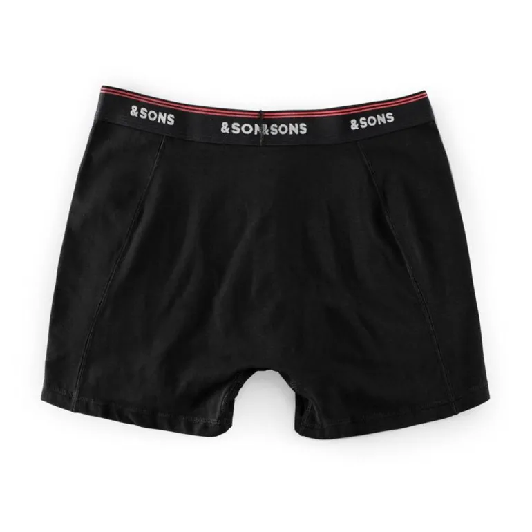 Men &SONS Tops>Essentials Boxer Shorts Black