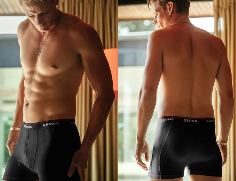 Men &SONS Tops>Essentials Boxer Shorts Black
