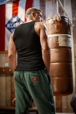 Men &SONS Tops>Essentials Vest Black