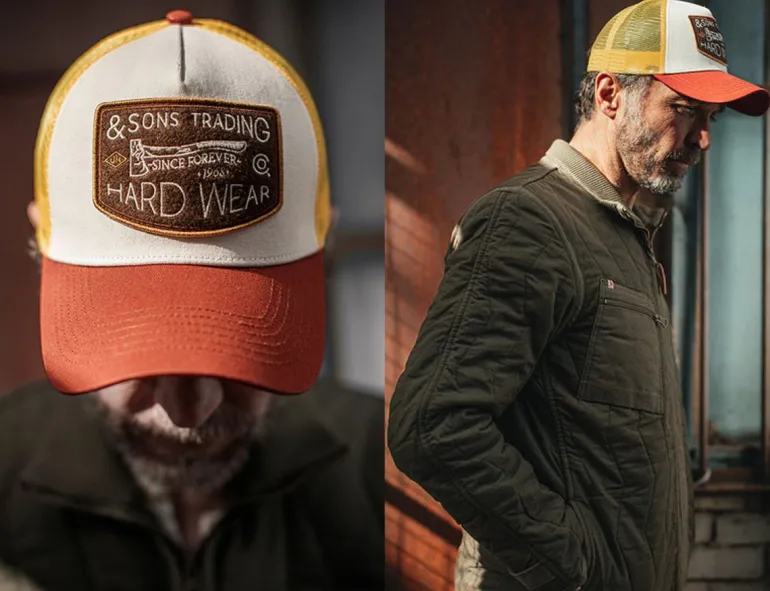 Men &SONS Headwear>Hardwear Trucker Cap Yellow