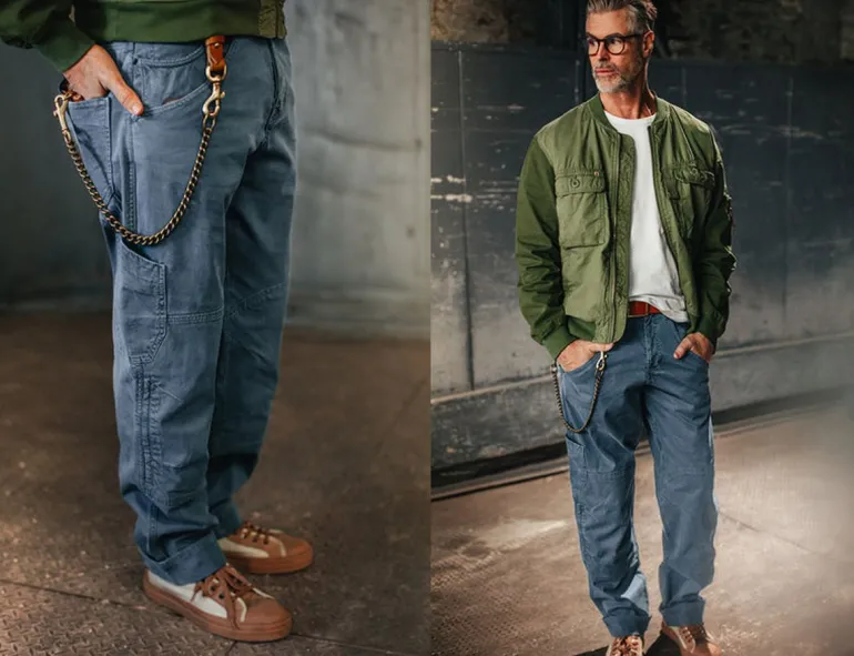 Men &SONS Bottoms & Shorts>Joey's Crew Pant Churchill Blue