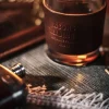 Men &SONS Leather Goods>Leather Whiskey Glass Band Brown