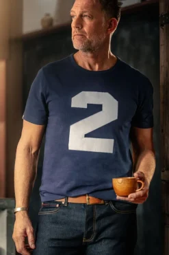 Men &SONS Tops>Racing 2 T-Shirt Navy