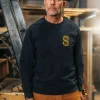 Men &SONS Jackets & Coats>Sigma Sweatshirt Navy