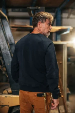 Men &SONS Jackets & Coats>Sigma Sweatshirt Navy