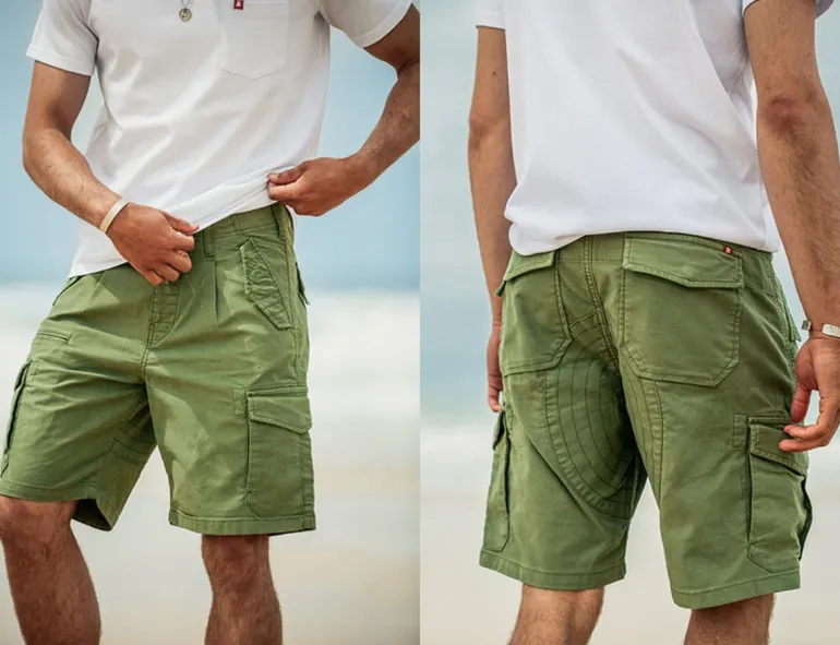 Men &SONS Bottoms & Shorts>Surplus Army Shorts Green