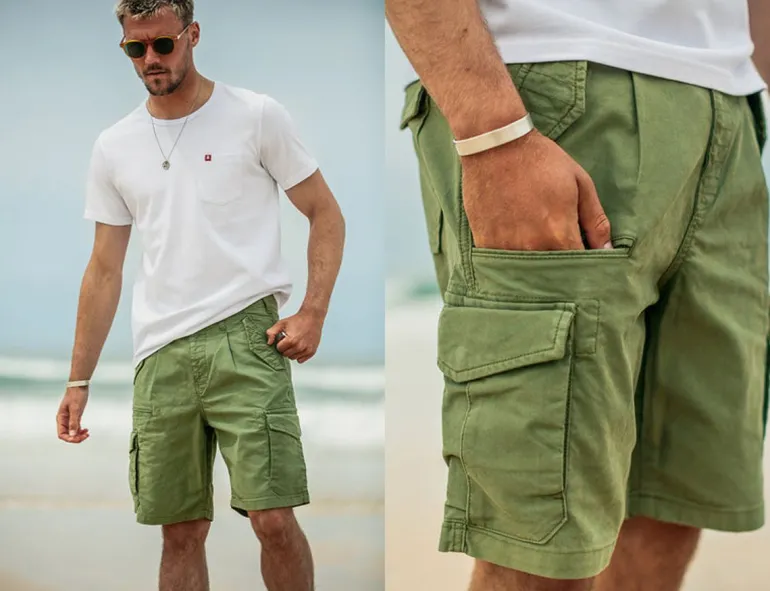 Men &SONS Bottoms & Shorts>Surplus Army Shorts Green