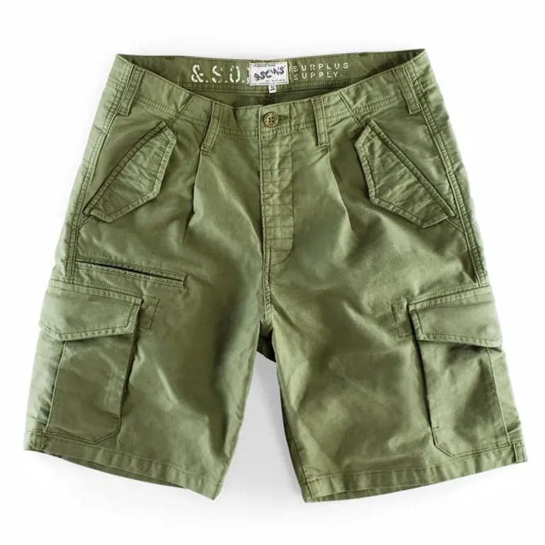Men &SONS Bottoms & Shorts>Surplus Army Shorts Green