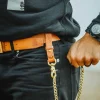 Men &SONS Leather Goods>Tan Leather Belt