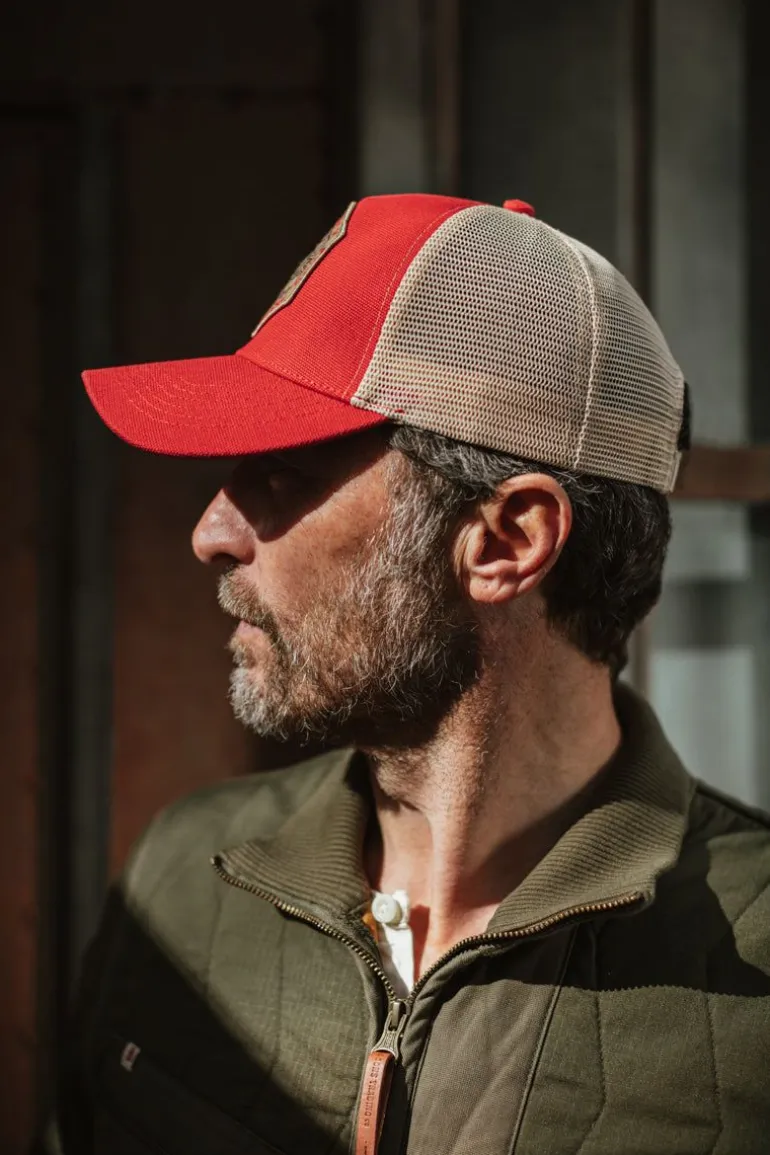 Men &SONS Headwear>Union Trucker Cap Vintage Red