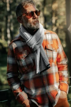 Men &SONS Scarves>Vale Scarf Grey