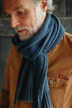 Men &SONS Scarves>Vale Scarf Indigo