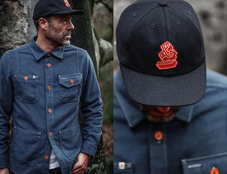 Men &SONS Headwear>Woollen Snap Cap Navy
