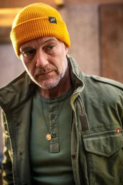 Men &SONS Knitwear>Sun Yellow Atlantic Watch Cap / Beanie