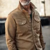 Men &SONS Tops>Sunday Shirt Dark Tan