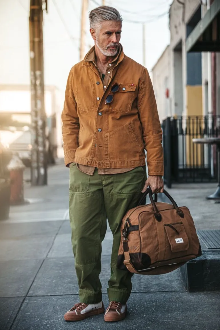 Men &SONS Tops>Sunday Shirt Dark Tan