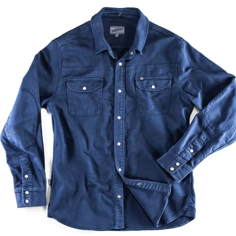 Men &SONS Tops>Sunday Shirt Utility Navy