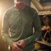 Men &SONS Tops>The New Elder Henley Shirt Army Green