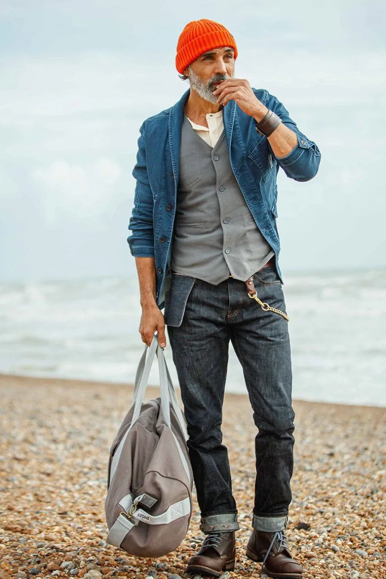 Men &SONS Bottoms & Shorts>The New Frontier 14Oz Selvedge Anti-Bac Raw Denim Jeans