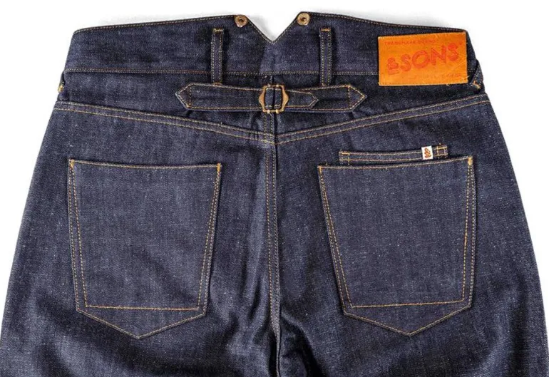 Men &SONS Bottoms & Shorts>The New Frontier 14Oz Selvedge Anti-Bac Raw Denim Jeans