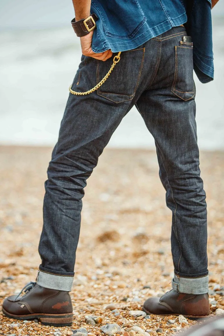 Men &SONS Bottoms & Shorts>The New Frontier 14Oz Selvedge Anti-Bac Raw Denim Jeans