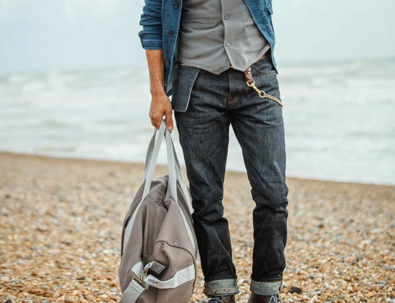 Men &SONS Bottoms & Shorts>The New Frontier 14Oz Selvedge Anti-Bac Raw Denim Jeans